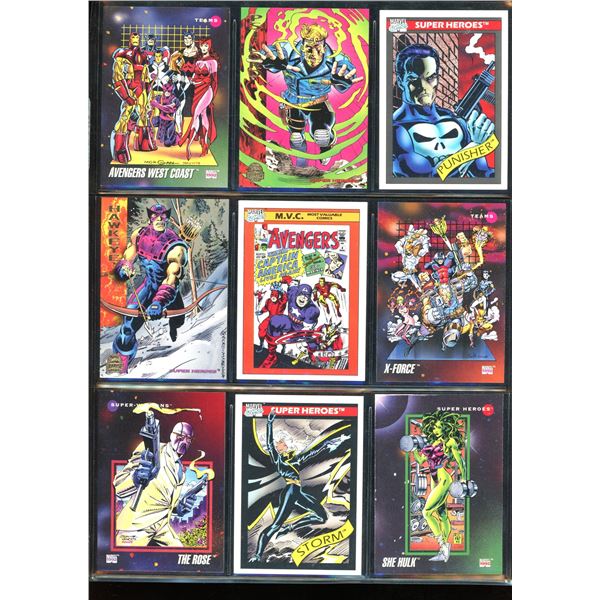 Lot Of 9 Various Marvel Collector Cards