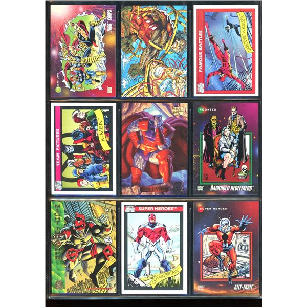 Lot Of 9 Various Marvel Collector Cards