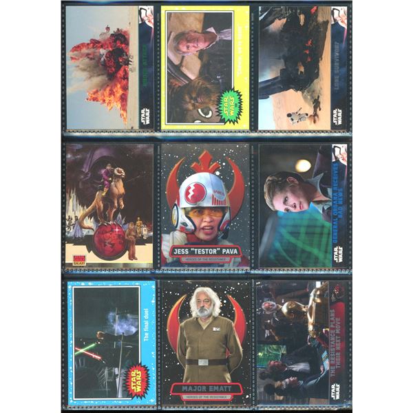 Lot of 9 Various Star Wars Collector Cards Including Inserts & Chrome Cards
