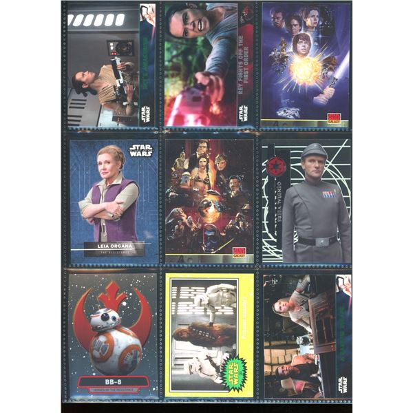 Lot of 9 Various Star Wars Collector Cards Including Inserts & Chrome Cards