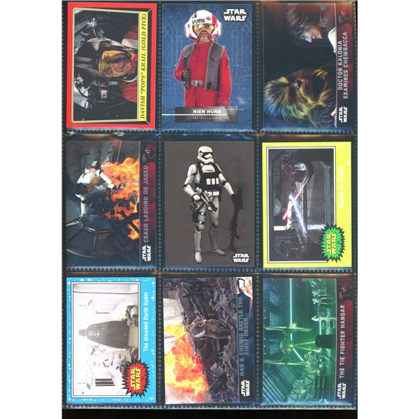 Lot of 9 Various Star Wars Collector Cards Including Inserts & Chrome Cards