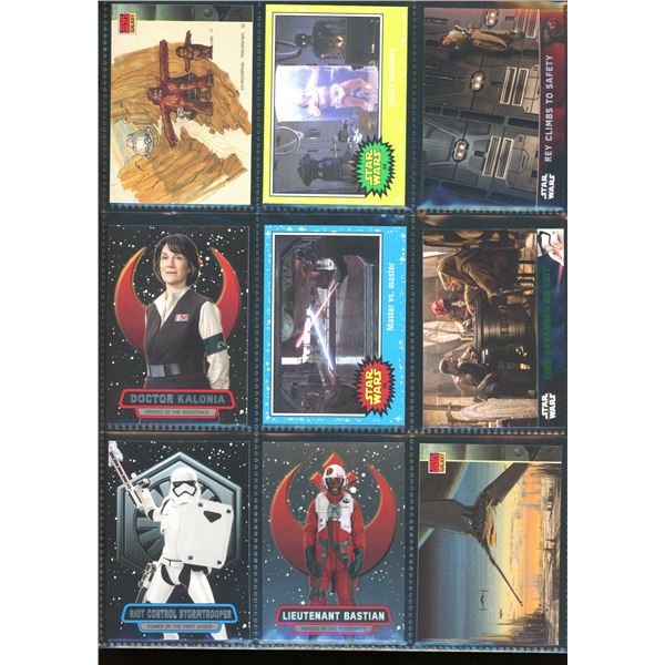 Lot of 9 Various Star Wars Collector Cards Including Inserts & Chrome Cards