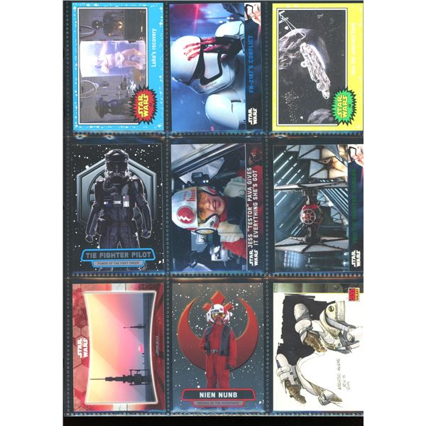 Lot of 9 Various Star Wars Collector Cards Including Inserts & Chrome Cards