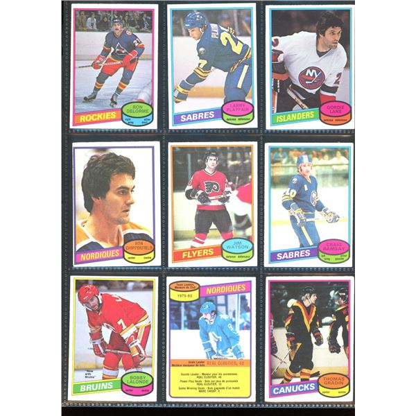 1980-81 OPC O-Pee-Chee Lot Of 9 Vintage Cards Various Teams & Players