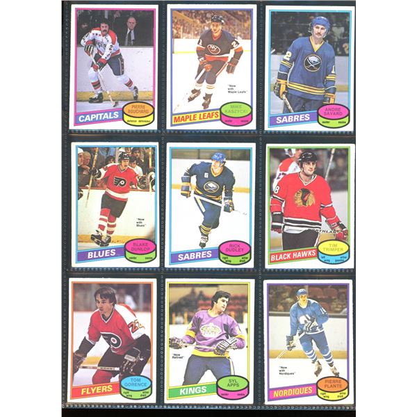 1980-81 OPC O-Pee-Chee Lot Of 9 Vintage Cards Various Teams & Players