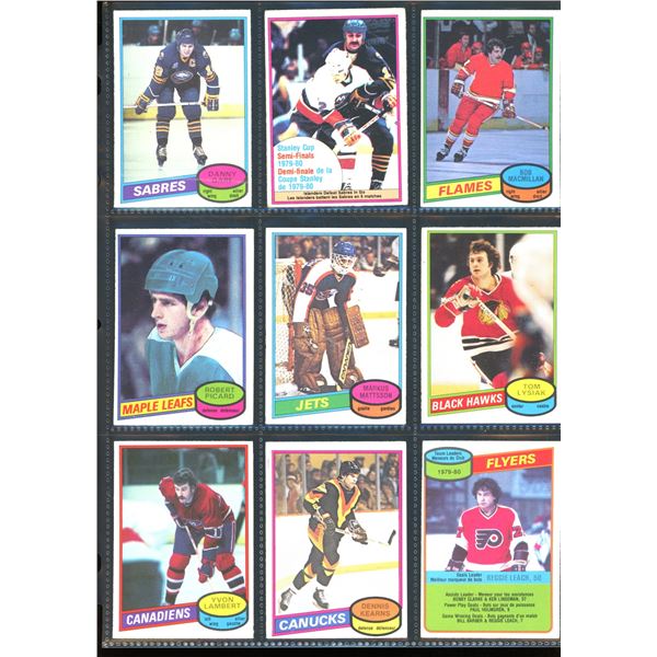 1980-81 OPC O-Pee-Chee Lot Of 9 Vintage Cards Various Teams & Players