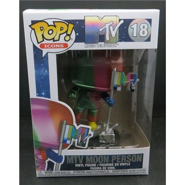 New Funko Pop MTV Moon Person #18 Rainbow BV $25