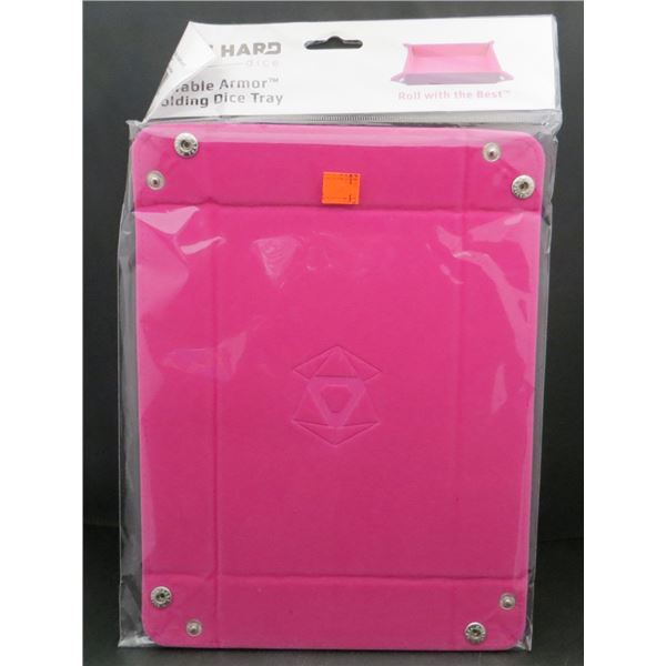 New Die Hard Pink Velvet Folding Dice Tray 11" x 8"