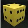 Image 1 : New Large Yellow 6 Sided Foam Dice 4" x4"