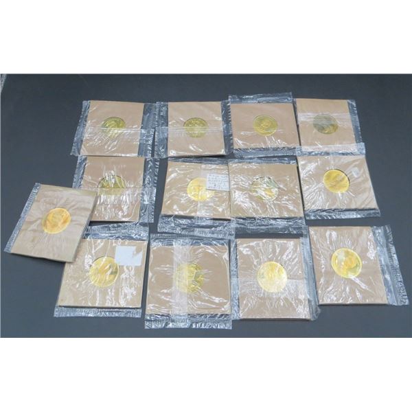 Lot of 13 Coca-Cola 2002 Olympic Hockey Coins Sealed Mario Lemieux, Rob Blake, Steve Yzerman & More