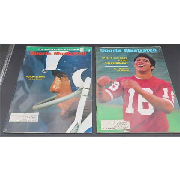 2 Vintage 1970's Sports Illustrated Magazines Jim Plunkett & Roman Gabriel