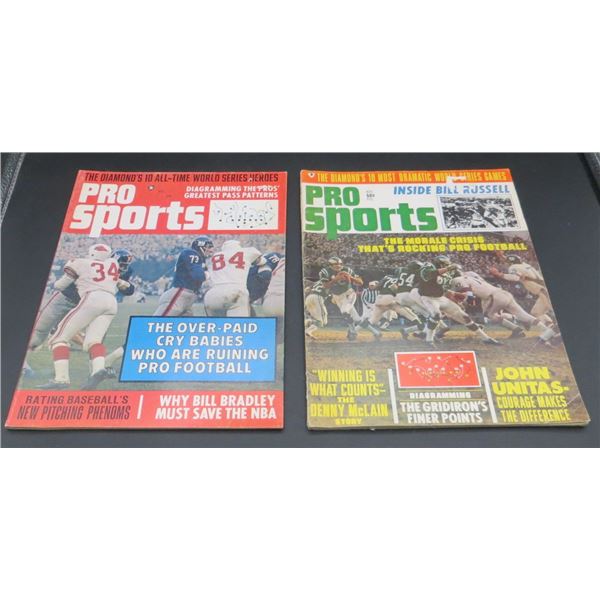2 Vintage 1960's Pro Sports Magazines