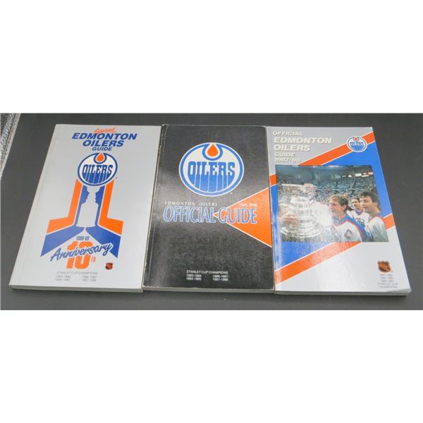 3 Vintage Edmonton Oilers Media Guides 87-88, 88-89 & 89-90