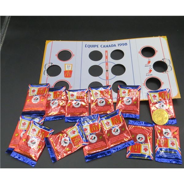 1998 McDonald's Hockey Complete Olympic Coin Set & Board