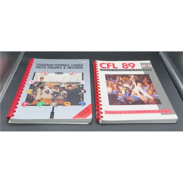 1985 & 1989 CFL Facts, Figures & Records Football Guides Large 9x11 Books
