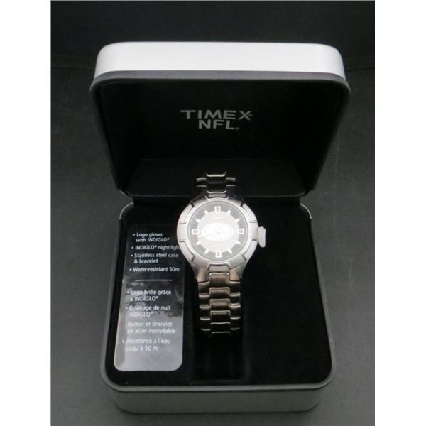 New San Francisco 49ers Football Stainless Steel Indiglo Water Resistant Watch Retails $125