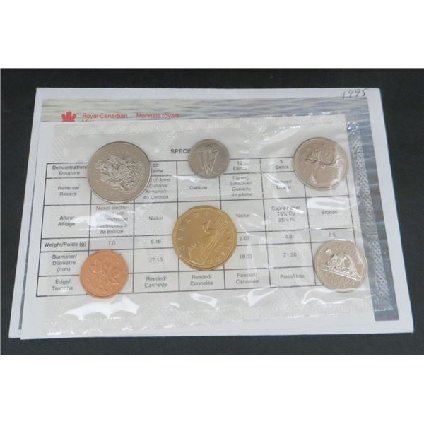 Royal Canadian Mint 1995 Uncirculated 6 Coin Collector Set
