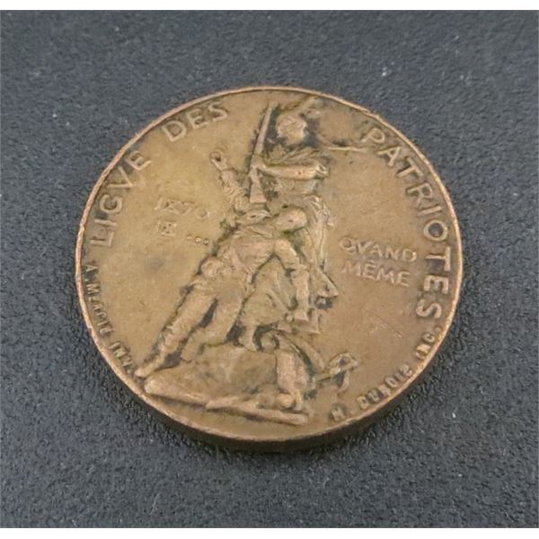 1882 France League Of Patriots Medal