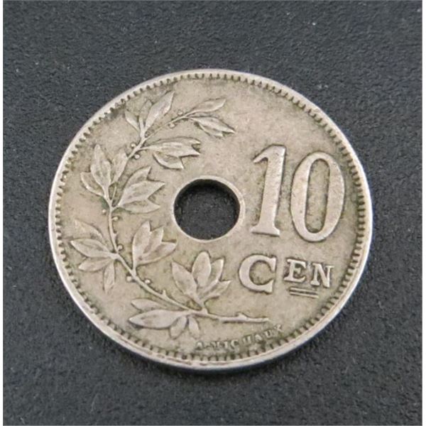 1928 Belgium 10 Centimes Coin