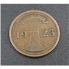 Image 1 : 1923 Weimar Republic 2 Rentenpfennig Coin