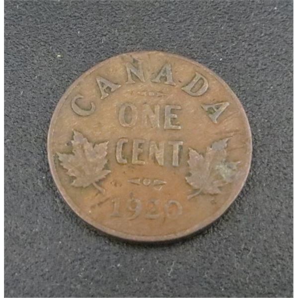 1920 Canadian Penny One Cent Coin