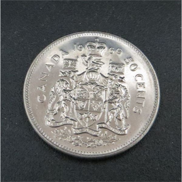 1969 Canadian 50 Cent Coin