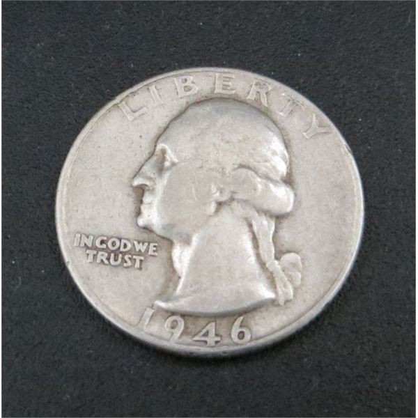 1946 USA Silver 25 Cent Coin