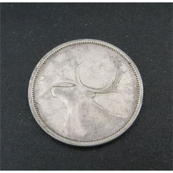 1955 Canadian Silver 25 Cent Coin