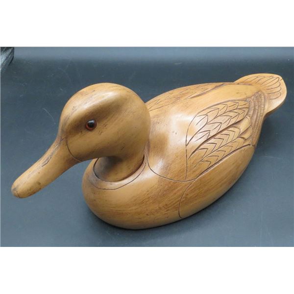Decorative Carved Mallard Duck Decoy 13" Long