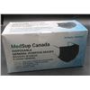 Image 1 : New MedSup Canada Disposable Black Masks Box of 50