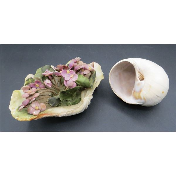 Sea Shells With Floral Decorations