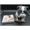 Image 1 : New 7" x 6" Dog Wall Plaque & 9" Tall Ceramic Dog Statue