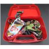 Image 1 : Plastic Carry Case with Lanyards, Collectibles and keychains