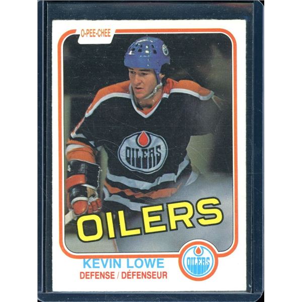 1981-82 O-Pee-Chee #117 Kevin Lowe RC BV $40
