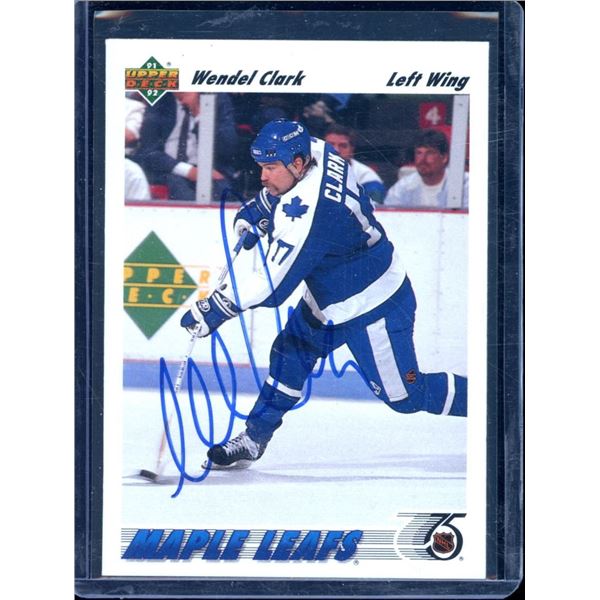 Wendel Clark Toronto Maple Leafs Autographed Card