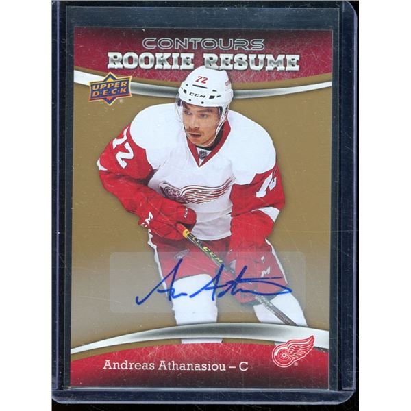 2015-16 Upper Deck Contours Rookie Resume Autographs Andreas Athanasiou BV $30