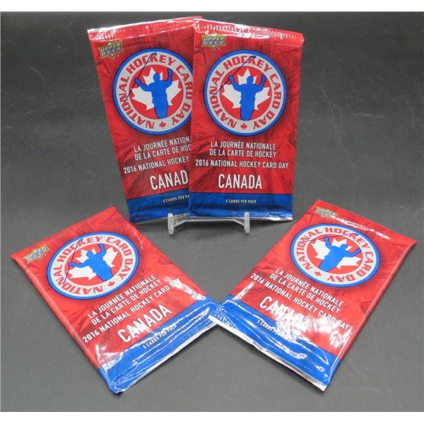 4 Sealed Packs of 2016 National Hockey Card Day Packs 5 Cards Per Pack