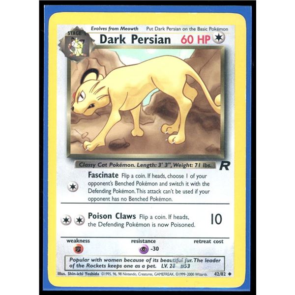 Pokemon Dark Persian - 42/82 - Uncommon - Unlimited Team Rocket