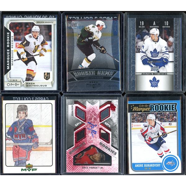 Lot Of 6 Hockey Rookies & Insert Cards