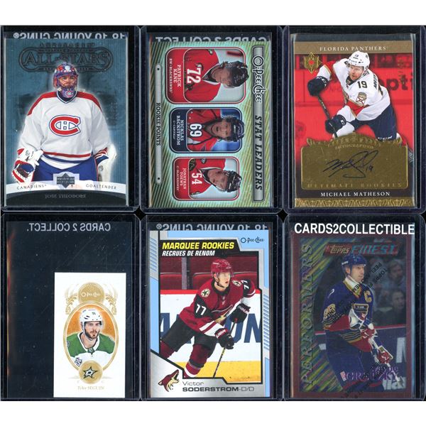 Lot Of 6 Hockey Rookies & Insert Cards