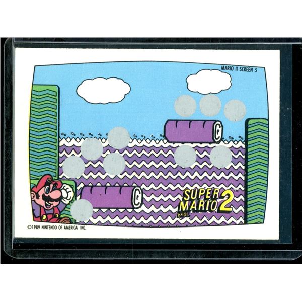 1989 Nintendo Scratch Off Card Mario II Screen 5 Card Not Scratched