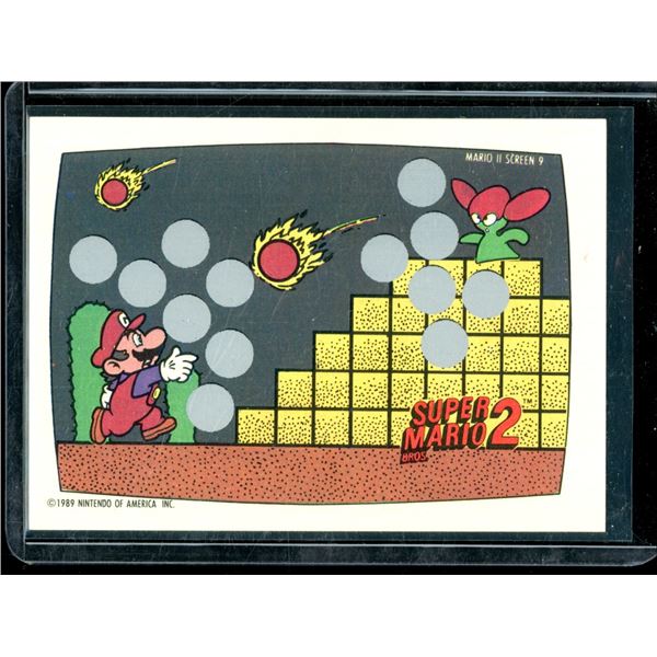 1989 Nintendo Scratch Off Card Mario II Screen 9 Card Not Scratched
