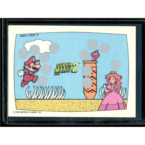 1989 Nintendo Scratch Off Card Mario II Screen 10 Card Not Scratched
