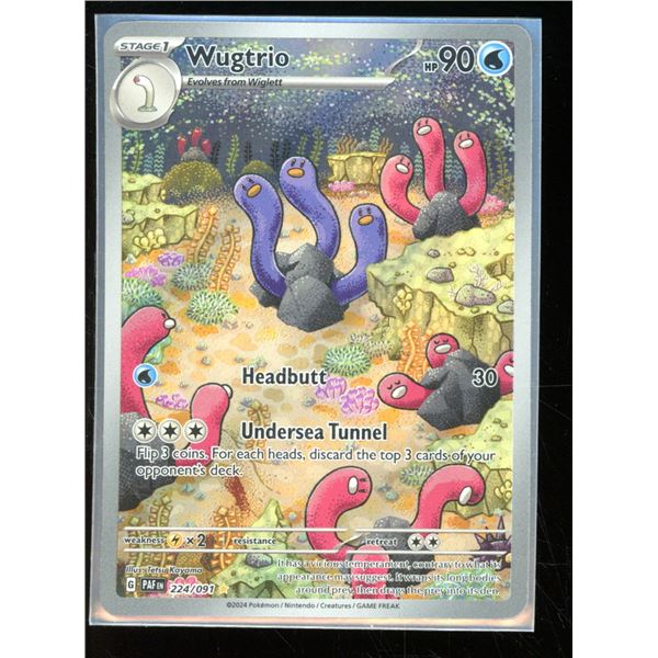 Pokemon Wugtrio - 224/091 - Illustration Rare Paldean Fates