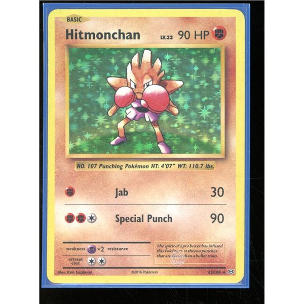 Pokemon Hitmonchan - 62/108 - Rare Holo Evolutions