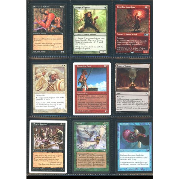 Lot Of 9 Various Magic The Gathering Cards Various Sets & Colors