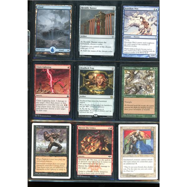 Lot Of 9 Various Magic The Gathering Cards Various Sets & Colors