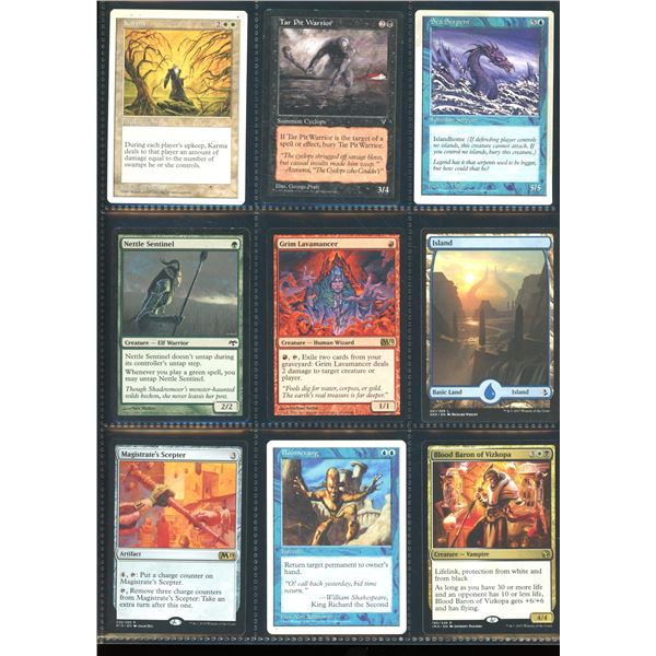 Lot Of 9 Various Magic The Gathering Cards Various Sets & Colors