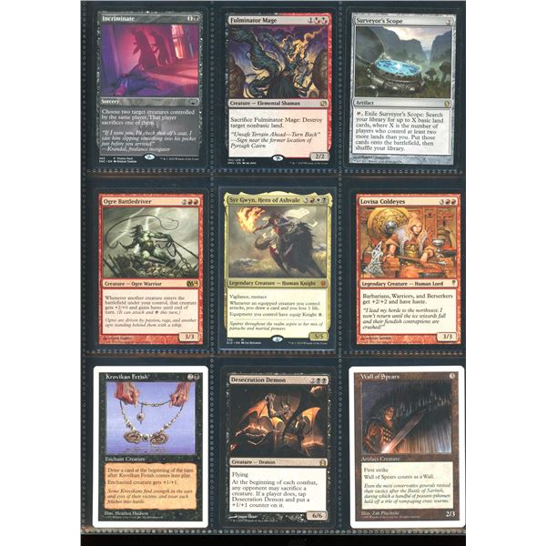Lot Of 9 Various Magic The Gathering Cards Various Sets & Colors