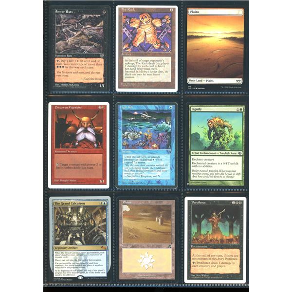 Lot Of 9 Various Magic The Gathering Cards Various Sets & Colors